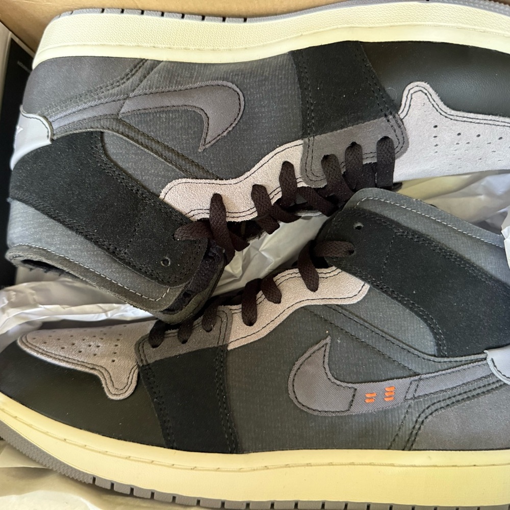 Jordan Black and Gray High-Top Sneakers